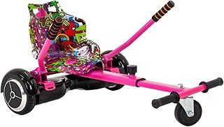 HoverKart Pink Graffiti Kart Attachment Fits All Hoverboards Swegways .6.5”, 8", 10" Adjustable Hoverboard seat go Kart for Hoverboard Compatible Sleek Cool UK Seller Limited Edition