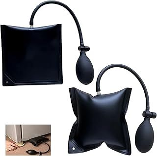 Gruvox 2PCS Air Wedge Air Bag for Door Lift Air Wedge Up Bag Black Inflatable Air Wedge Pump Air Pump Wedge Lifting Tool for Door Windows Car Shim Door Stop Wedge Air Pump