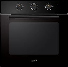 COMFEE' 60cm Built-in Electric Fan Oven, 60 Litre, 8 Oven Function with Air Fry, Multiphase Cooking and Easy Cleaning Removable Door - CBO60M80M1-BK