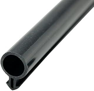 10M Plastic Steel Door Window Sealing Strip Silicon Rubber Door Window Seal Draft Stopper Hollow Bulb Barb Tubular Gasket O Type (Big O/ 10MM, Black)