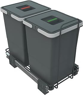 Elletipi PF01 34A2 Pull-Out Differentiated Waste Bin for Base Unit