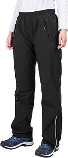 Women's Waterproof Trousers Lightweight Rain Overtrousers Ladies Mesh Lined Windproof Rain Pants for Outdoor Golf Fishing Hiking Rainwear