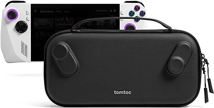 tomtoc Protective Case Compatible with ROG Ally X and ROG Ally, Hard Shell Portable Travel Carrying Bag for ROG Ally Handheld, Shockproof, Travel Friendly, Black