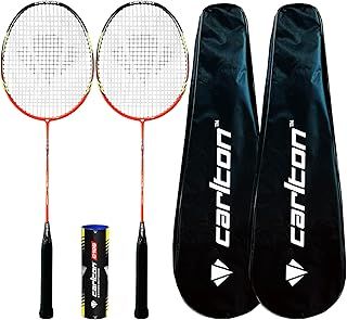 DUNLOP Carlton Airblade Tour 70 Badminton Racket inc Protective Cover (Single, Bundle & Double Set Available) (2 Rackets, Covers & Shuttles)