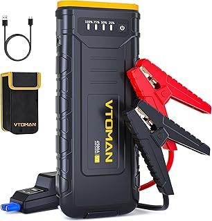 V7Jump Starter Power Pack 4500A (Up to 10L Gas or 8L Diesel),Car Battery Booster Jump Starter Power Bank with LED Flashlight, Fast Charging, 15V DC Port for 12V Vehicles,Motorcycle