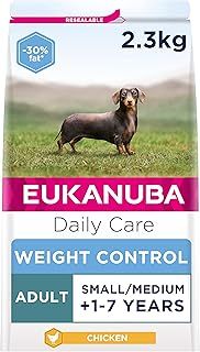 Eukanuba Weight Control Low Fat Complete Dry Dog Food for Adult Small and Medium Breeds with Chicken 2.3 kg