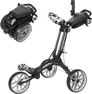 Newfly 3 Wheel Golf Push Cart Compact Semi-Auto Folding and Unfolding,Ultra Lightweight Smallest Folding Size, New-Version Scorecard Holder