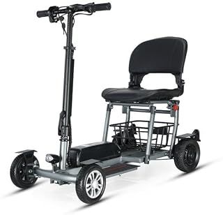 Foldable Electric Mobility Scooter Folding Mobility Scooter Mobility Chair Portable 4 Wheel Travel Scooter 8 ah Battery 15 KMH Speed 300W Powerful Motor