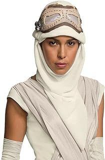 Rubies Official Adult's Official Star Wars Rey Eye Mask with Hood - One Size Halloween