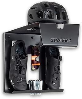 Stasdock - Premium Wall Mount Bike Storage system - For Race Bicycles - Bike Shelf - Race bike wall bracket also for helmet and shoes- storage solution for your home or garage
