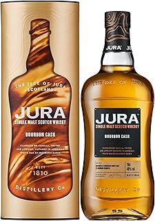 Jura Bourbon Cask Single Malt Scotch Whisky 70 cl | Jura Bourbon Cask Whisky | Smooth and Fruity Jura Whisky | Iconic Scottish Whisky made by a Scottish island community | 40% vol Single Malt Whisky