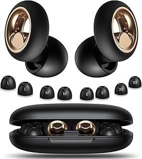Ear Plugs for Sleep Noise Cancelling,45dB Soft and Reusable Silicone Earplugs for Hearing Protection with 8 Ear Tips in Four Sizes (XS, S, M, L),for Noise Reduction (Black, 4 Sizes (1 Set))