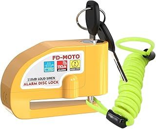 110dB Alarm Disc Brake Lock + Free Carry Pouch and 1.5M Reminder Cable Anti-Theft Motorcycle Motorbike Security Lock