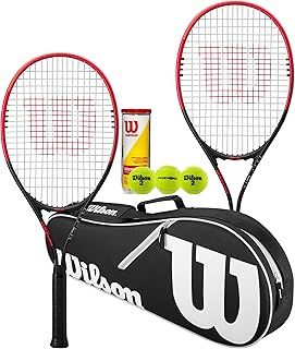 Wilson Federer Tennis Racket Twin Set With Wilson Advantage Racket Bag and 3 Championship Tennis Balls