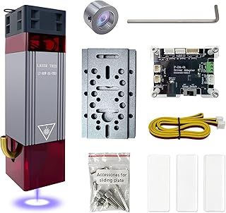 Upgraded 10W Laser Module kit with Air Assist and Magnetic Eye Protection Together, LASER TREE Laser Head Double Ultra-Fine Compressed Spot Compatible with Laser Engraver Machine,24V