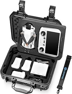 Waterproof Hard Carrying Case Compatible with DJI Mini 3 Pro (DJI RC) / DJI RC Remote Controller and DJI Mini 3 Drone Accessories (Case Only),Black