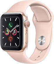 Apple Watch Series 5 (GPS, 40mm) - Gold Aluminium Case with Pink Sand Sport Band (Renewed)