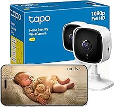 Tapo TC60 Indoor Camera House Security Camera, WiFi Camera, No Monthly Fee, AI Detection, Dog Puppy Camera, Baby Camera Monitor, CCTV, 2-way Talk, Advanced Night Vision, Works with Alexa & Google