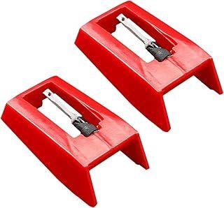 Record Player Needles 2PCS Turntable Compact Durable Replacement Stylus Needle for Vintage record player Red