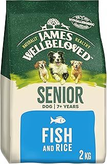 James Wellbeloved Senior Fish & Rice 2 kg Bag, Hypoallergenic Dry Dog Food