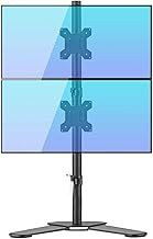 Bracwiser Vertical Dual Monitor Mount Stand for 13-27 Inch LCD LED Screens - Free Standing Universal Mount, Height Adjustable (80cm Pole) ML7802