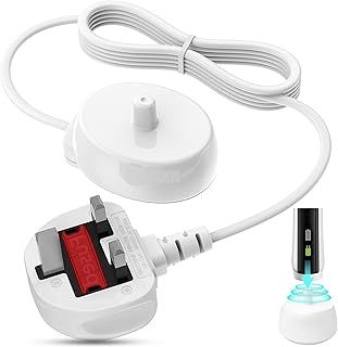 Electric Toothbrush Charger For Oral B Toothbrush Charger Replacement For Oral B Charger, Braun 3757 UK Plug for Oral-B Pro 650/Pro Series/Genius/Smart Series and Other for All Oral b Toothbrushes