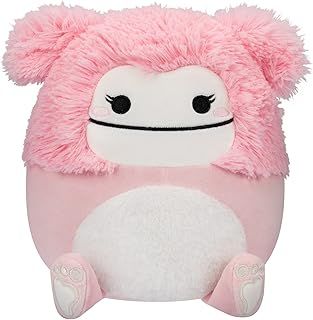 Squishmallows 8-Inch Brina Pink Bigfoot with Fuzzy Belly - Little Ultrasoft Official Kelly Toy Plush (SQCR02181)