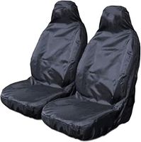 BLKWPSPFP920 Heavy Duty Black Waterproof Car Seat Covers/Protectors - 2 x Fronts
