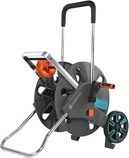 Gardena CleverRoll L Easy: Hose trolley with up to 100 m capacity, especially stable, convenient, robust metal hose guide, anti-drip device, tool-free assembly (18520-20)