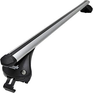 Summit SUP-957 Premium Integrated Railing Bar for Cars with Running Rails, Aluminium, Set of 2, Silver