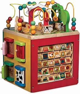 Battat – Wooden Activity Cube – Discover Farm Animals Activity Center for Kids 1 year +