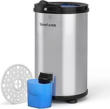 Spin Dryer 6kg by Umelome, Energy&Power Saving Spinner 3200 RPM Clothes Dryer, Energy Efficiency Class: A+++, Gravity Drain dryer, Silvery