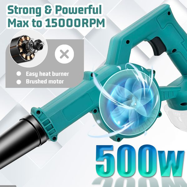 Cordless Leaf Blower for Makita 18V 2 x 3.0Ah Battery, Lightweight Design, Battery Leaf Blower,for Garden Patio Lawn Dust Yard Care Porch Sidewalk Cleaning
