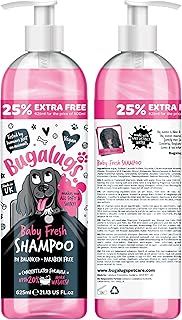 BUGALUGS Baby Fresh Dog Shampoo grooming products for smelly dogs with baby powder scent, best puppy shampoo and conditioner, Vegan pet shampoo professional (625ml)