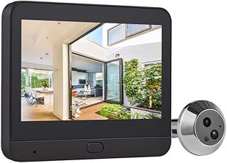 2.4G WiFi Video Doorbell for Apartment Peephole Camera 4.3-inch Display Tuya APP 1080P 120 Degree Visible Night with Automatic Sensing Motion Detection Surveillance Intercom Doorbell