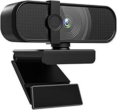 4K Ultra HD Webcam for PC with Microphone and Privacy Cover | 4K Web Cam | USB Camera for PC, Laptop, Mac | High Definition Webcam | Plug and Play HD Web Cam | Web Camera - Laptop & Computers