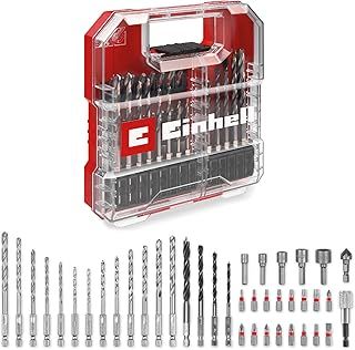 Original Einhell L-CASE 40-piece bit and drill set (25 mm bits, quick-change bit holder, socket spanner, countersink, metal, stone and wood drill bits incl. storage box)