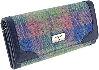 New Harris Tweed Ladies Bute Fold-Over Purse LB2000 (Col 135 Soft Blue Pink)