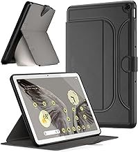 Poetic Explorer Magnetic Folio Stand Case Designed for Google Pixel Tablet (2023), Magnetic Fidget Mount Case for Google Pixel Tablet, Black