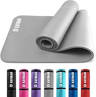 KAYMAN Yoga Mat – Multi-Purpose Extra Thick Foam Exercise Mats – Ideal Floor Mat for Pilates, Stretching, Resistance Workout & Therapy – Home & Gym Equipment Accessory