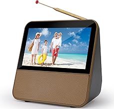 HassoKon Portable TV, 1080P HD 7 Inch, Digital DVB-T2 Receiver, DAB+, FM Radio, USB Multimedia Playback & 2600mAh Rechargeable Battery, Suitable for European Countries Caravan Camping Bedroom