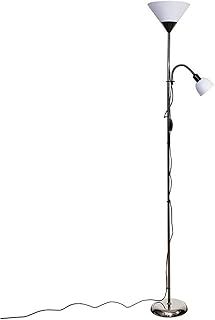 MiniSun | Modern Black Brushed Chrome 2 Way Mother/Father and Child Floor Lamp | Floor Lamps & Torchieres, Home Décor, Improvement & Lifestyle Essential