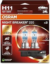 OSRAM NIGHT BREAKER 220, H11, 220% more brightness, halogen headlight lamp, 64211NB220-2HB, Folding Box (2 lamps), white