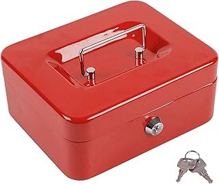 Ashley - Metal Cash Box - 20.5cm - Red