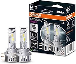 OSRAM LEDriving HL EASY ≜ H15, LED high and low beam lamp, Cool White 6500K, no accessory needed, offroad use only - no ECE, 2 lamps