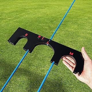 Golf Alignment Swing Training Aid Gate with 3 Pcs Alignment Sticks and Different Swing Plane Angles Professional Portable Adjustable for Indoor Outdoor