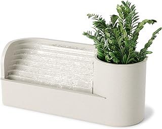 Umbra Table, Indoor Fountain with Integrated Shelf, Polypropylene, Beige, Standard Size