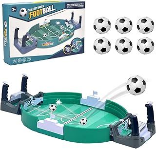 Tabletop Football Games, Mini Table Soccer with 6 Footballs, Football Gifts for Boys, Family Indoor Interactive Game, Christmas Birthday Party Toys for Kids and Adults