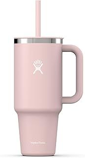 Hydro Flask - Travel Tumbler 1180 ml (40 oz) with Closable Press-In Straw Lid - Stainless Steel - Double Wall Vacuum Insulated - Splash resistant lid - Trillium