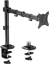 VonHaus Single Monitor Stand for 13-32" Screens, Monitor Mount with Desk Clamp, Height Adjustable, Easy Assemble Stand with Full Tilt, Rotation & Swivel Arm, VESA: 75x75 & 100x100mm